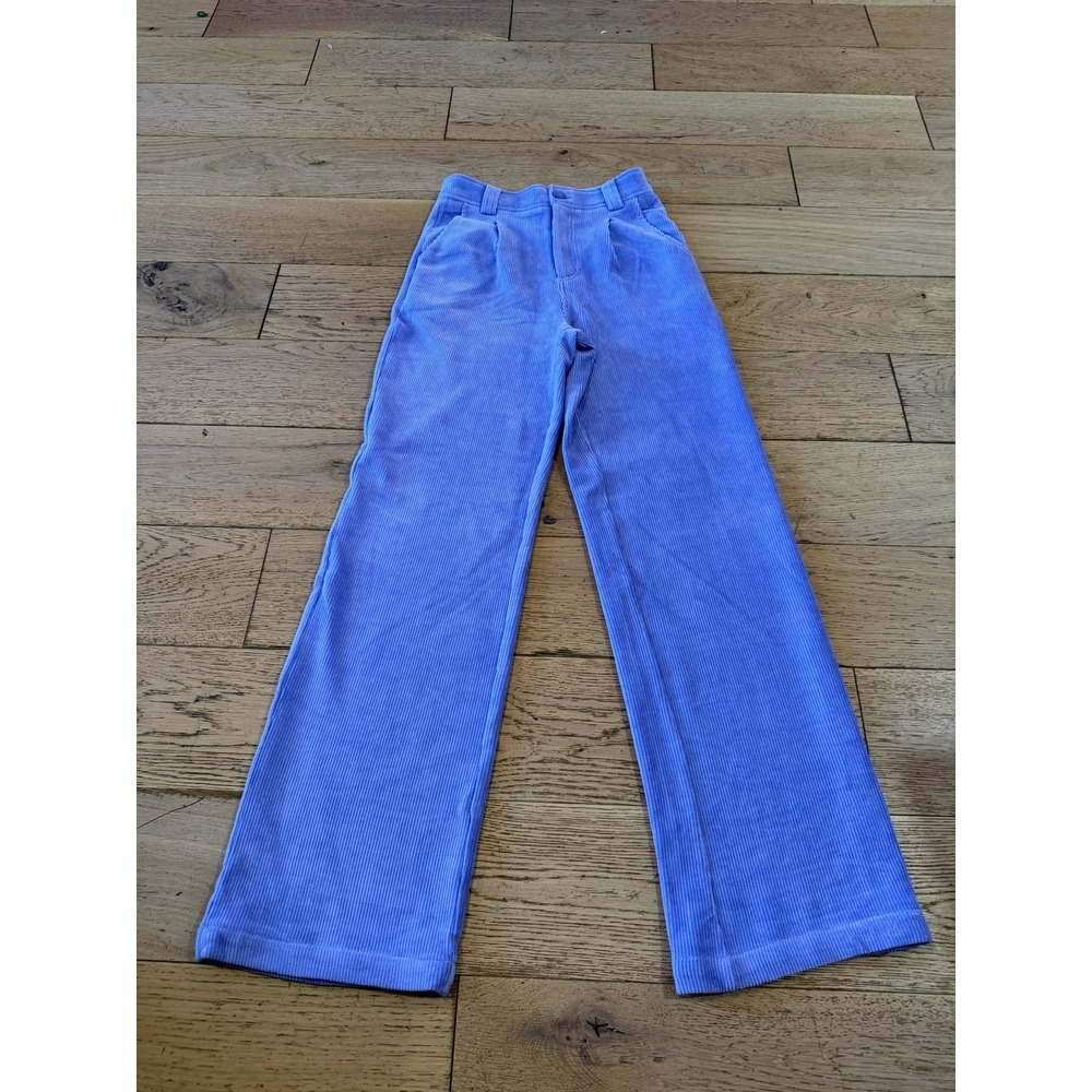 &merci Corduroy Wide Leg Pants Lavender Purple Pleated High‎ Rise Size S